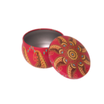 Colorful Red with Orange Design Tinplate Mini Jar
