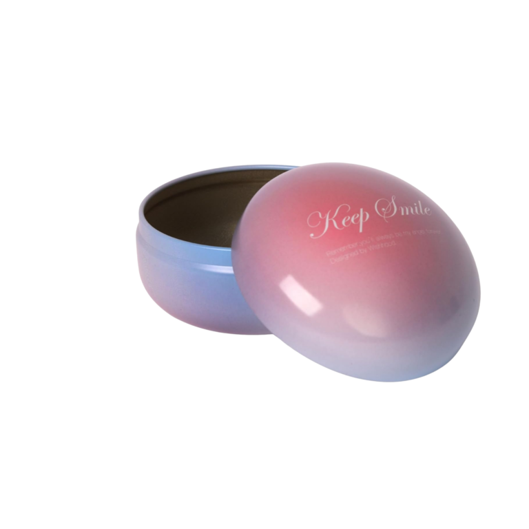 Purple Marble Tinplate Container with lids, 6.2*9 cm, 120ml