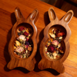 Rabbit-Shaped Wooden Bowls