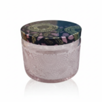 Light Purple Embossed Glass Storage