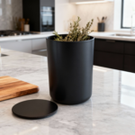 Imported Curved Glass Jar