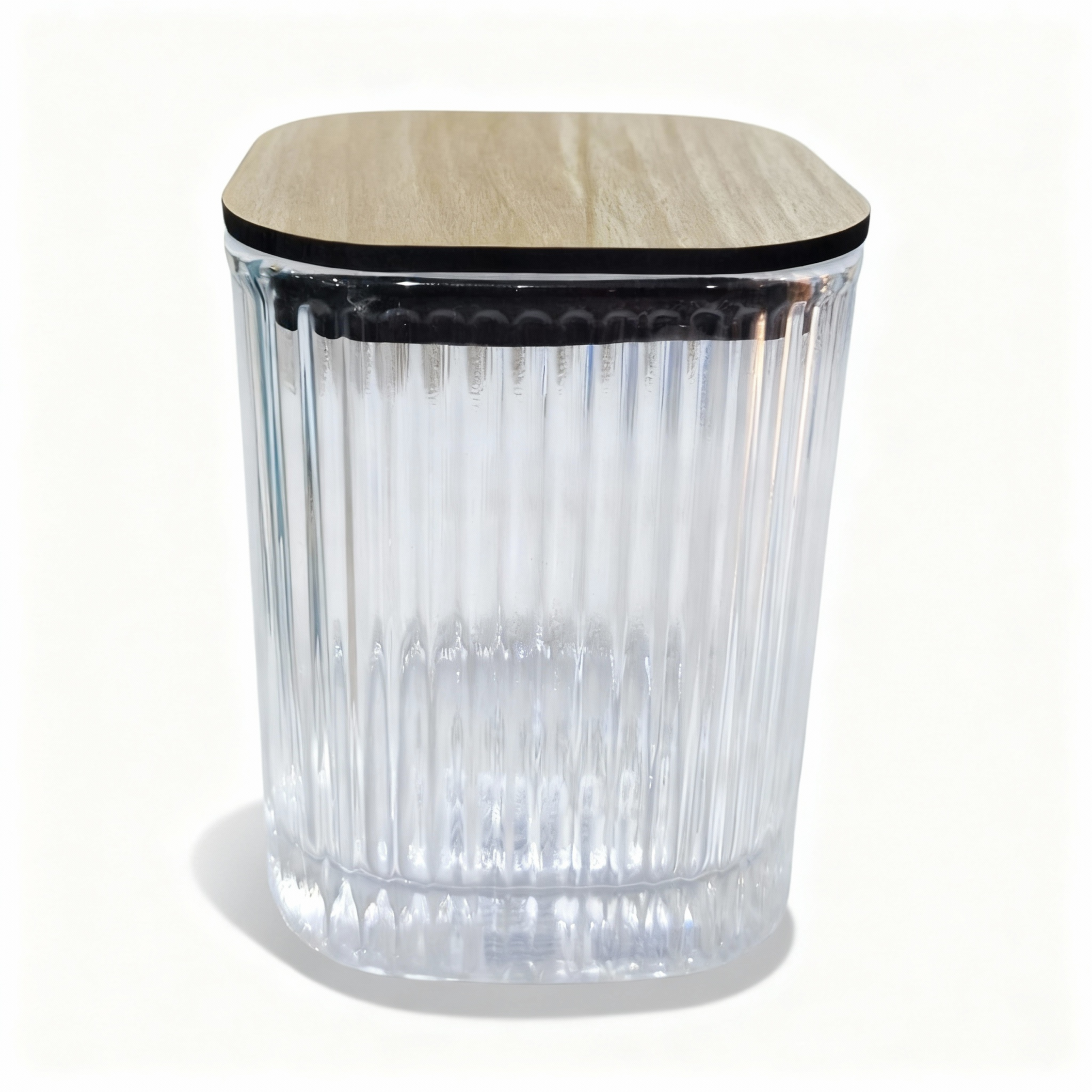 Ribbed Glass Jar Ribbed Glass Jar