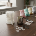 Teddy Bear with Flowers Silicone Mold