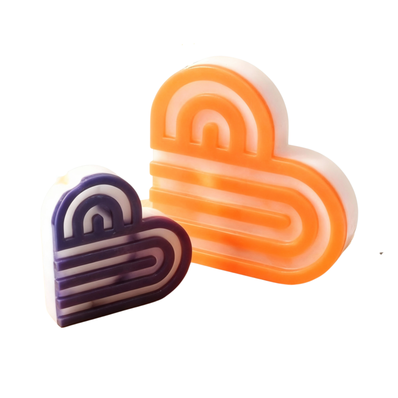 Two-Piece Heart Silicone Mold