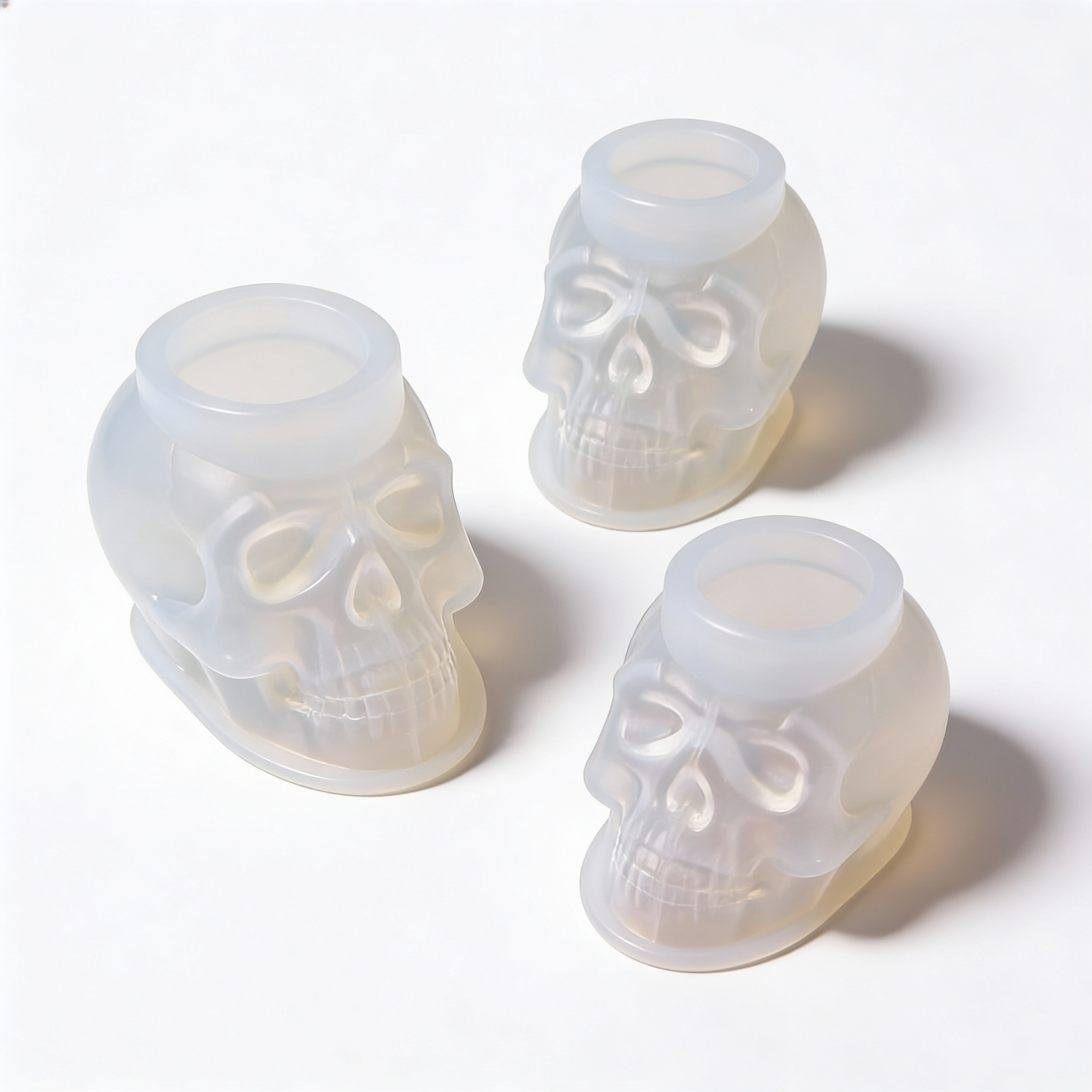 3 Skull Head Silicone Mold