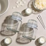 Clear Glass Storage Jars with Lids, 350g, 13x9 cm