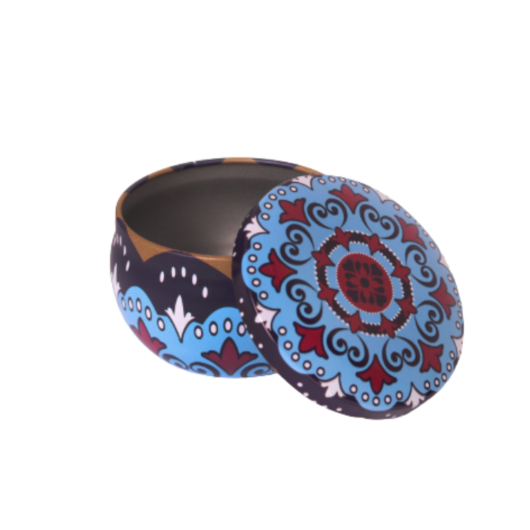 Colorful Blue Tinplate Jar