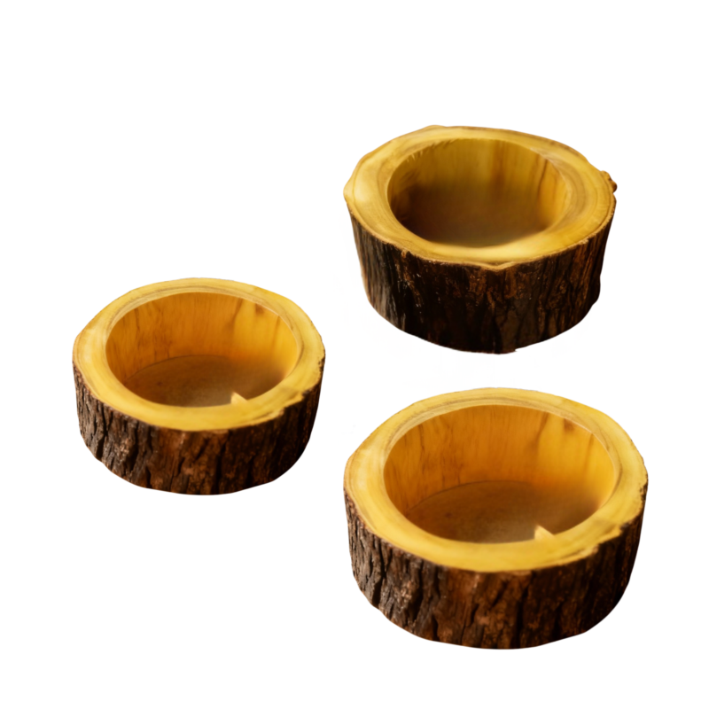 Wooden Bowls Tree Trunk