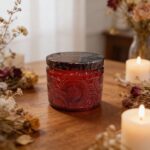 Red Embossed Jar