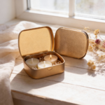 Mini Gold Storage Tin with Lid – 5.2 x 6 cm