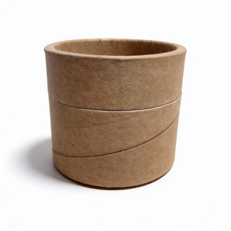 Round Kraft Paper Storage Box with Lid – 8 × 10 cm