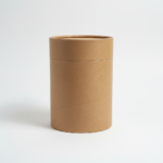 Round Kraft Paper Storage Box with Lid – 15.5 × 12 cm