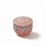 Light Orange Mandala Metal Storage Tin 7.5 × 5 cm for Candles & Accessories – 100g