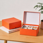 Orange Storage Box – 20 × 20 cm