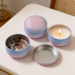 Light Purple & Pink Mandala Tin – Tinplate Storage for Accessories, Beads & Candles (75g)